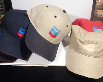 Vintage Chevron Texas Oil Field Caps - Unused - Selection Group