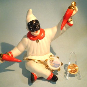 Vintage C. Gileta VICTORIA Harlequin Jester Porcelain Figurine