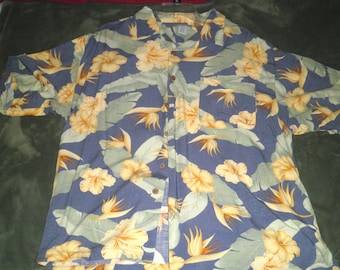 Camisa hawaiana floral para hombre Breakwater, talla XL - Rayón, manga corta