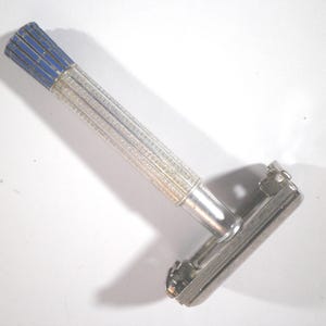 Rasoir de sûreté super rapide Gillette B1 bleu, manche bleu, 1957