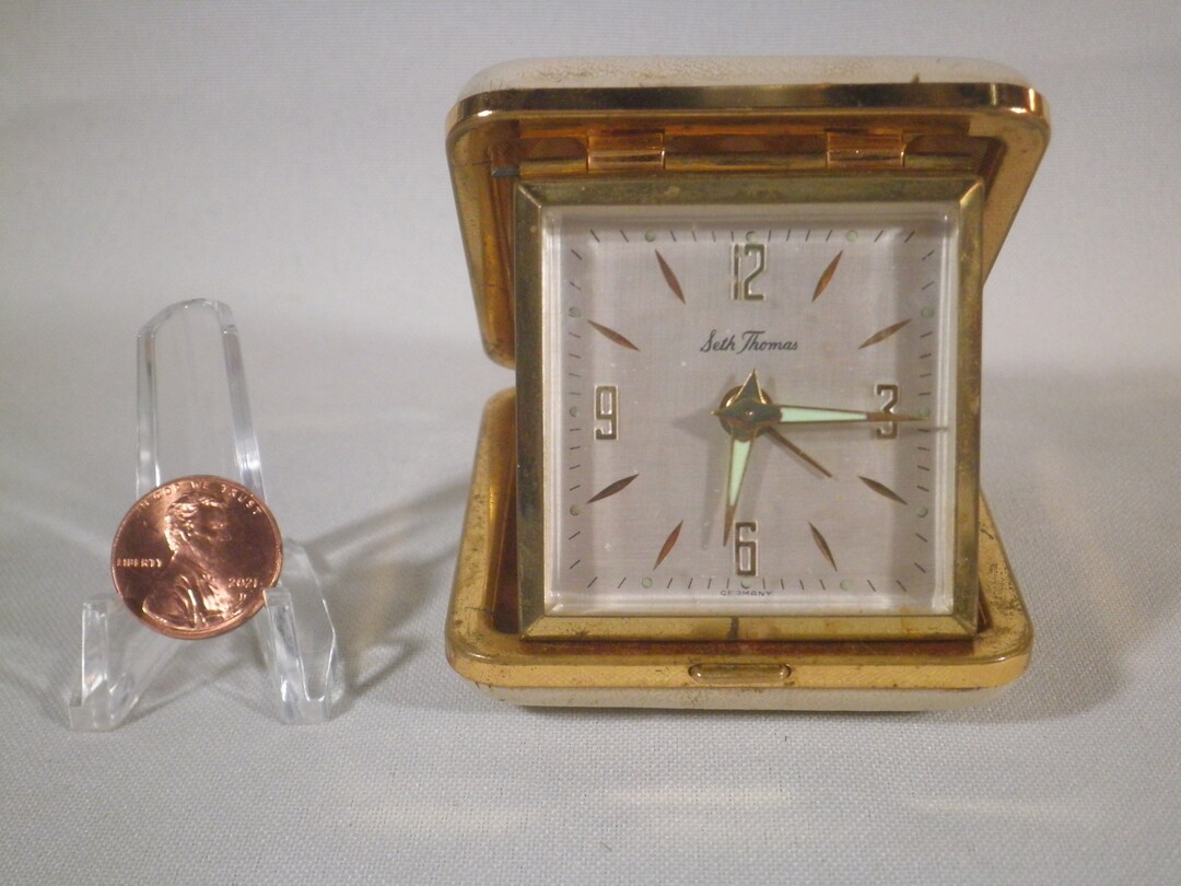 Vintage Seth Thomas Travel Alarm Clock Germany WORKS Etsy