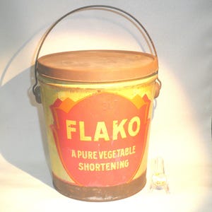 Rare Flako Vegetable Shortening Tin Can - Cudahy Packing Co. Chicago