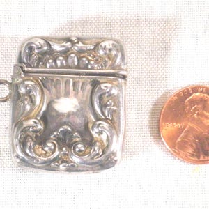 Vintage Sterling Silver Stamp Holder 1900&#39;s