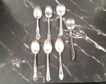 Vintage Tea Coffee Demitasse Silver Plated Spoons - Selection Listing