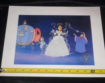 1995 Disney Store Cinderella Commemorative Lithograph