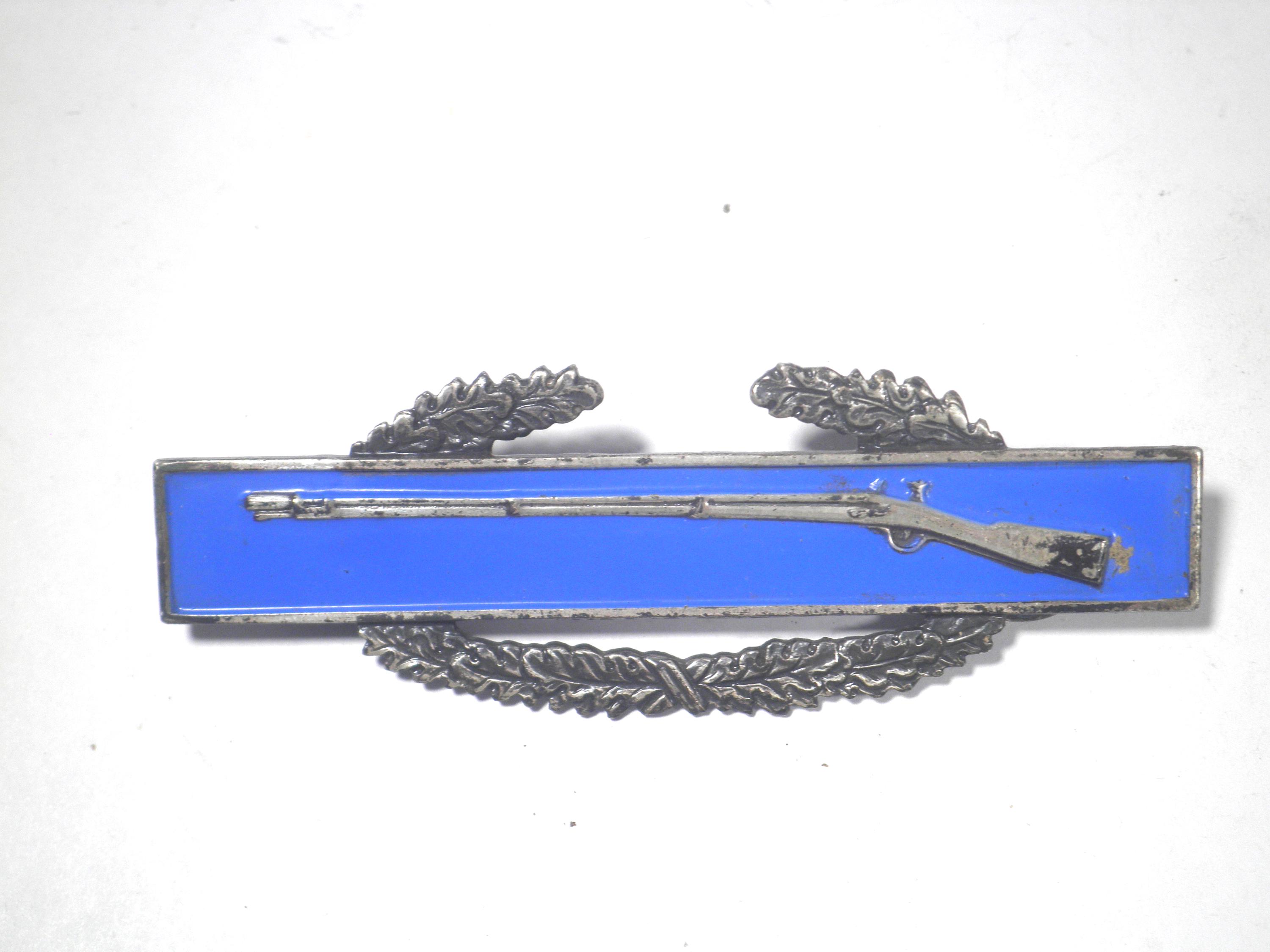 WWII US Army CIB Combat Infantry Badge Sterling Silver 1943 Patent