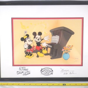 Disney Mickey & Minnie Mouse &quot;Music to my Ears&quot; 1997 Serigraph Picture 70th Anniversary Limited Edition