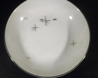 Mid-Century Dining Bowls Starlight Atomic 7 1/2" Crown Jewel - Set of 2