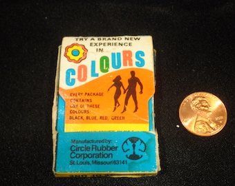 Vintage Circle Rubber Corp Prophylactic Colours Condoms St. Louis, MO.