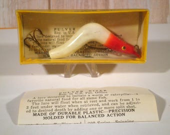 Vintage Pulver Riser Vintage Fishing Lure Bait 400 Series #PL-405 - Redhead - In Box