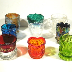 Vintage Glass Toothpick Holders Selection Group