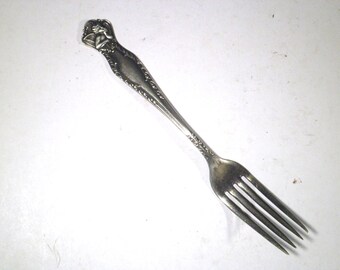 Antique Art Silver Co Silver-Plate Raphael / Cherub Youth Fork