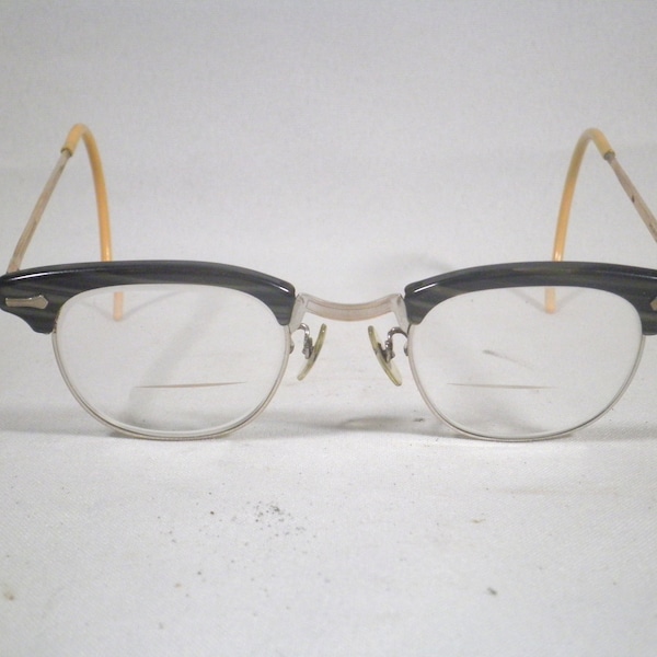 Vintage Artcraft Cat-eye Brow-line Eyeglasses 1/20 12k G.F. Size 6 1/4