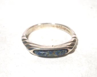 Vintage Carolyn Pollack Blue Lapis Lazuli Sterling Silver Ring Size 7