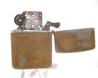 Encendedor Zippo antiguo de los años 30-40, con bisagra de 5 barriles y 16 orificios, patente 2032695 - Funciona