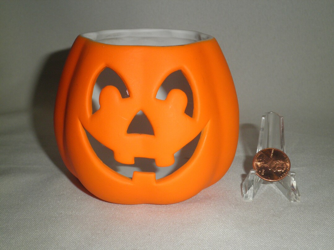 Hallmark Halloween Jackolantern Pumpkin Candle Holder Etsy