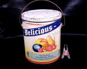 Delicious 4 lb Jelly Tin - Pure Food Manufacturing Co. Denver, CO.