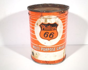 Vintage Phillips 66 Multi-purpose Grease Tin Can - Etsy