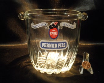 Pernod Fils Spiritueux Anise Crystal Ice Bucket Made in France