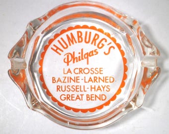 Vintage 1960s Humburg's Philgas Ashtray - Kansas