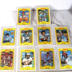Vintage Kellogg 3D Baseball Cards 1981 - Selection Group