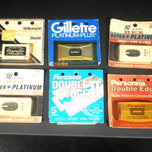 Vintage Double Edge Razor Blades Unopened Packages - Selection Group