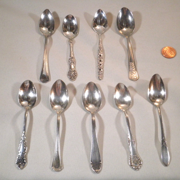 Vintage Tea Coffee Demitasse Silver Plated Spoons - Selection Listing