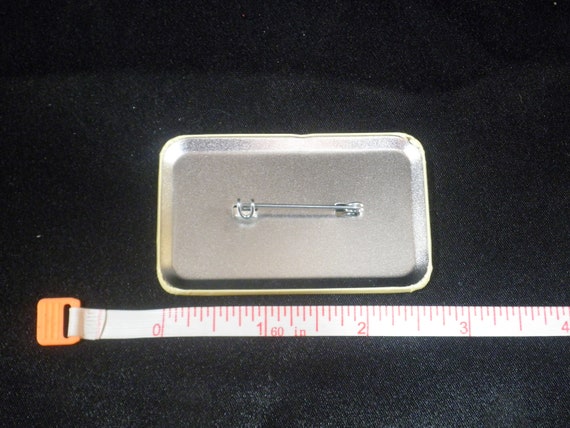 The Beatles Vintage Rectangular Pin Button - image 2