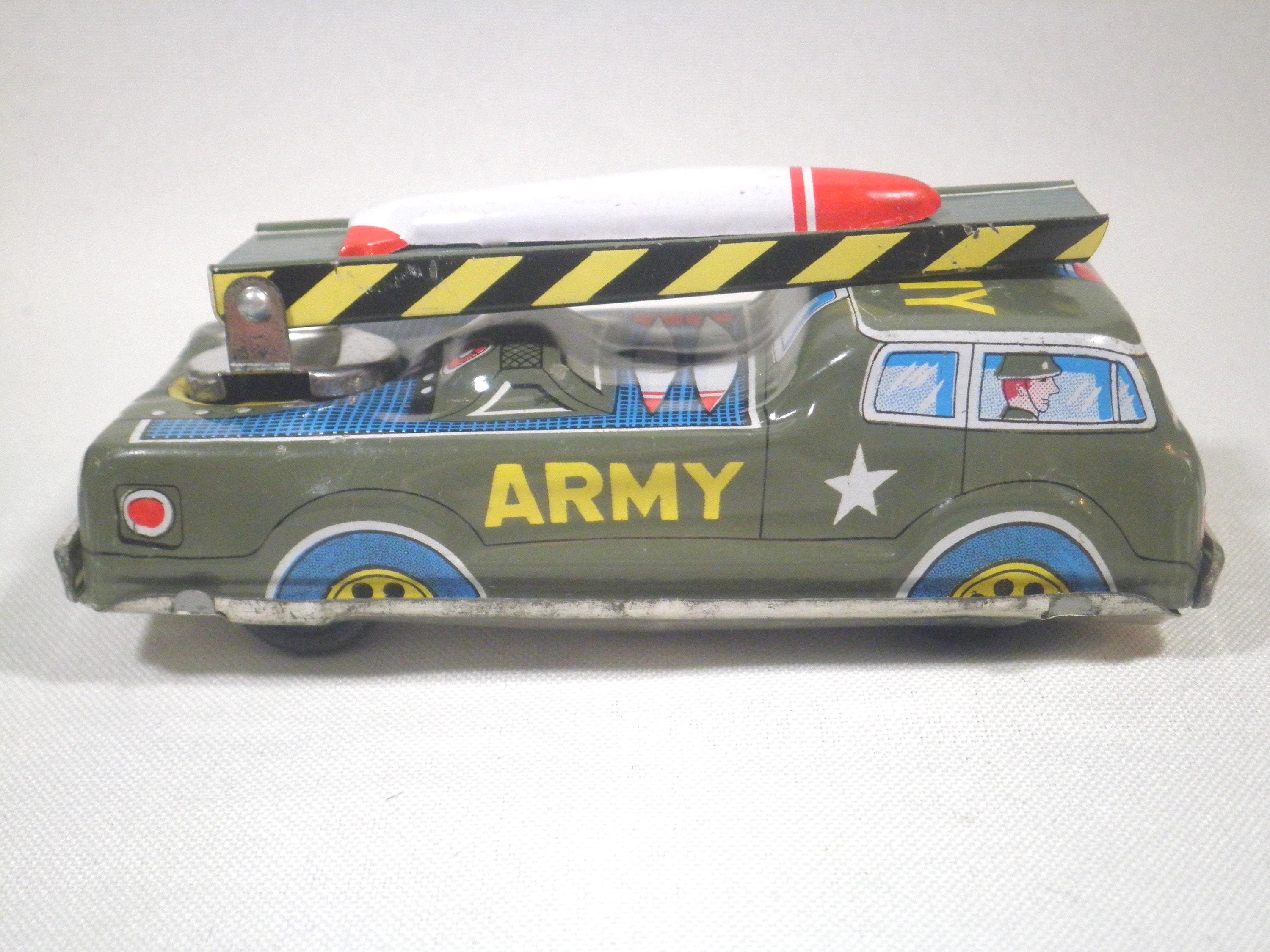 Jouet Militaire Ancien Véhicule Amphibie Camion Bateau ARMY Tôle K JAPAN 1950