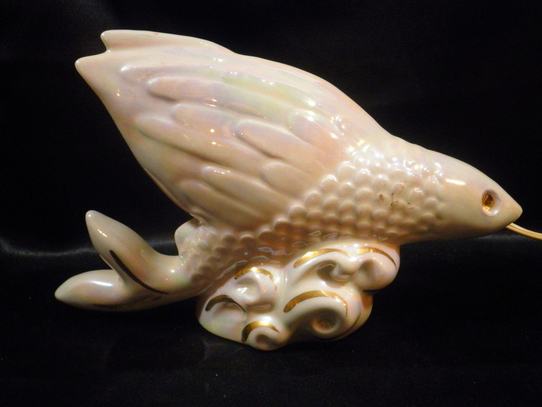 1950's Retro Fish TV Lamp With Mother of Pearl Finish WORKS Etsy