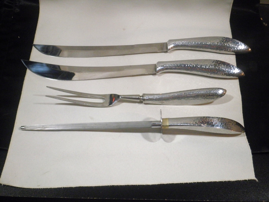 Vintage Japan Sword Company Stainless Steel 4 Piece Carving Set Etsy
