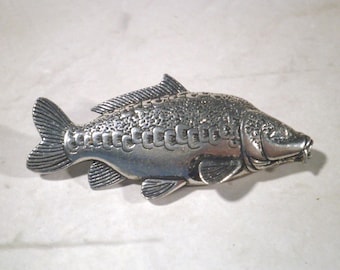 T.S. Brown Pewter Fish no. 36 Lapel Tie Pin