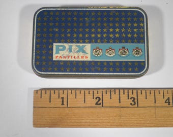 Vintage Sweden 1930s Pix Licorice Pastilles Tin