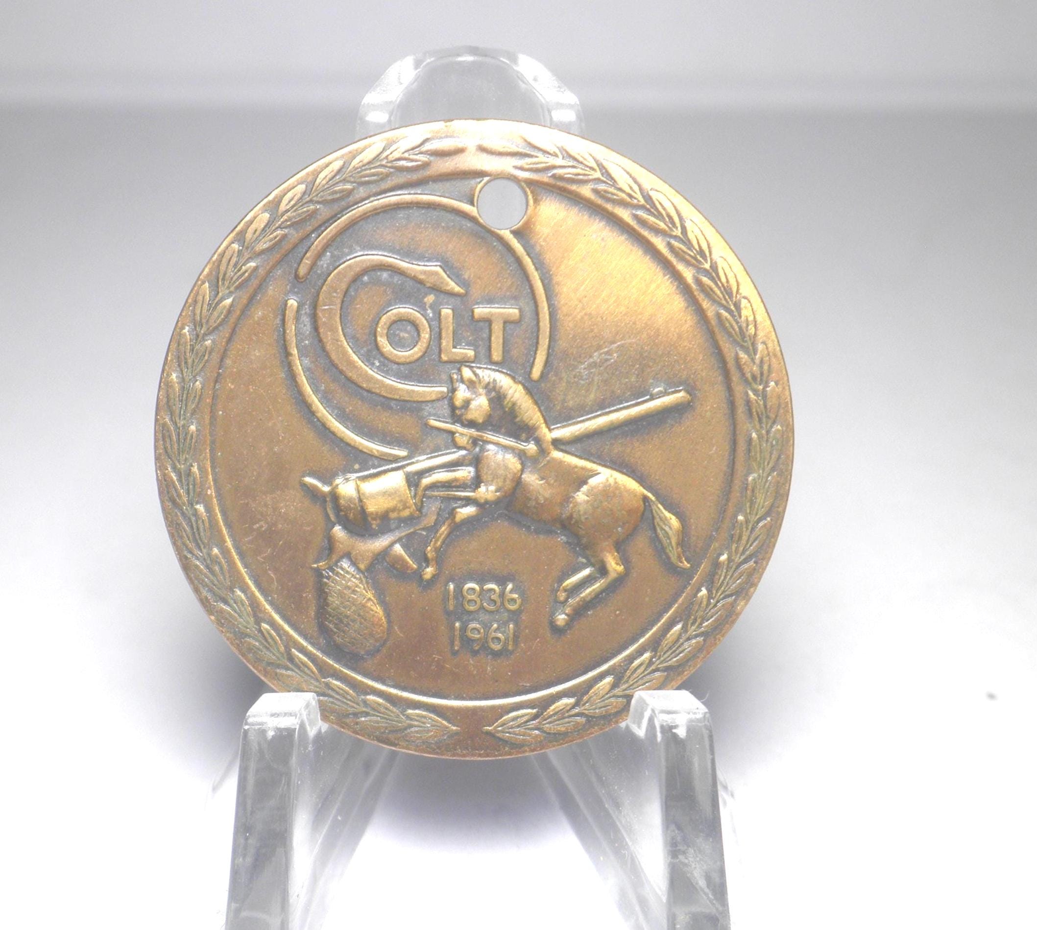 Colt 125th Anniversary Key FOB Coin, 1836-1961, Birth of Repeating