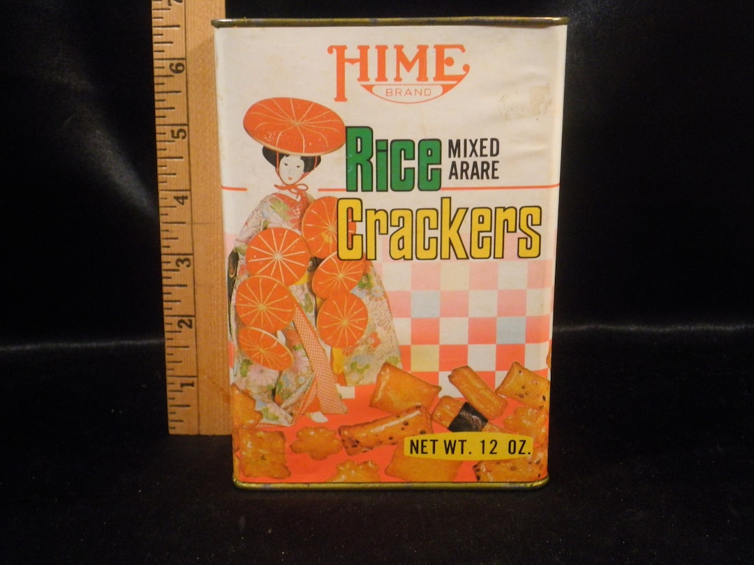 Hime Rice Mixed Arare Crackers Japanese Tin Can - Etsy