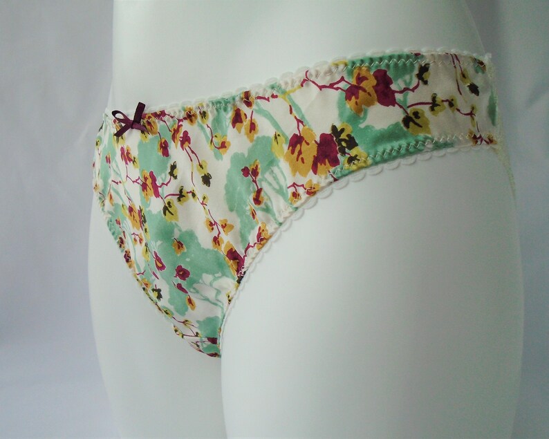 Liberty silk and cream lace knickers silk panties lace Etsy