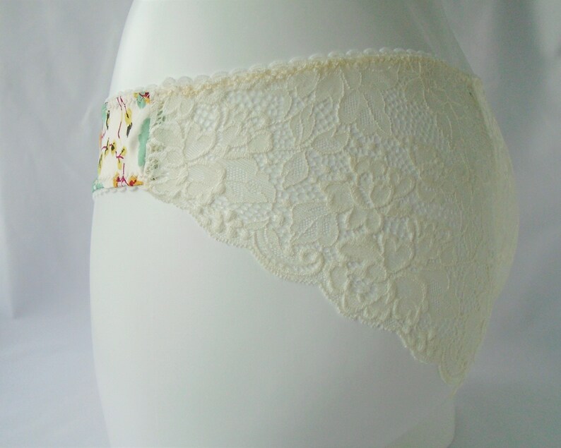 Liberty silk and cream lace knickers silk panties lace Etsy