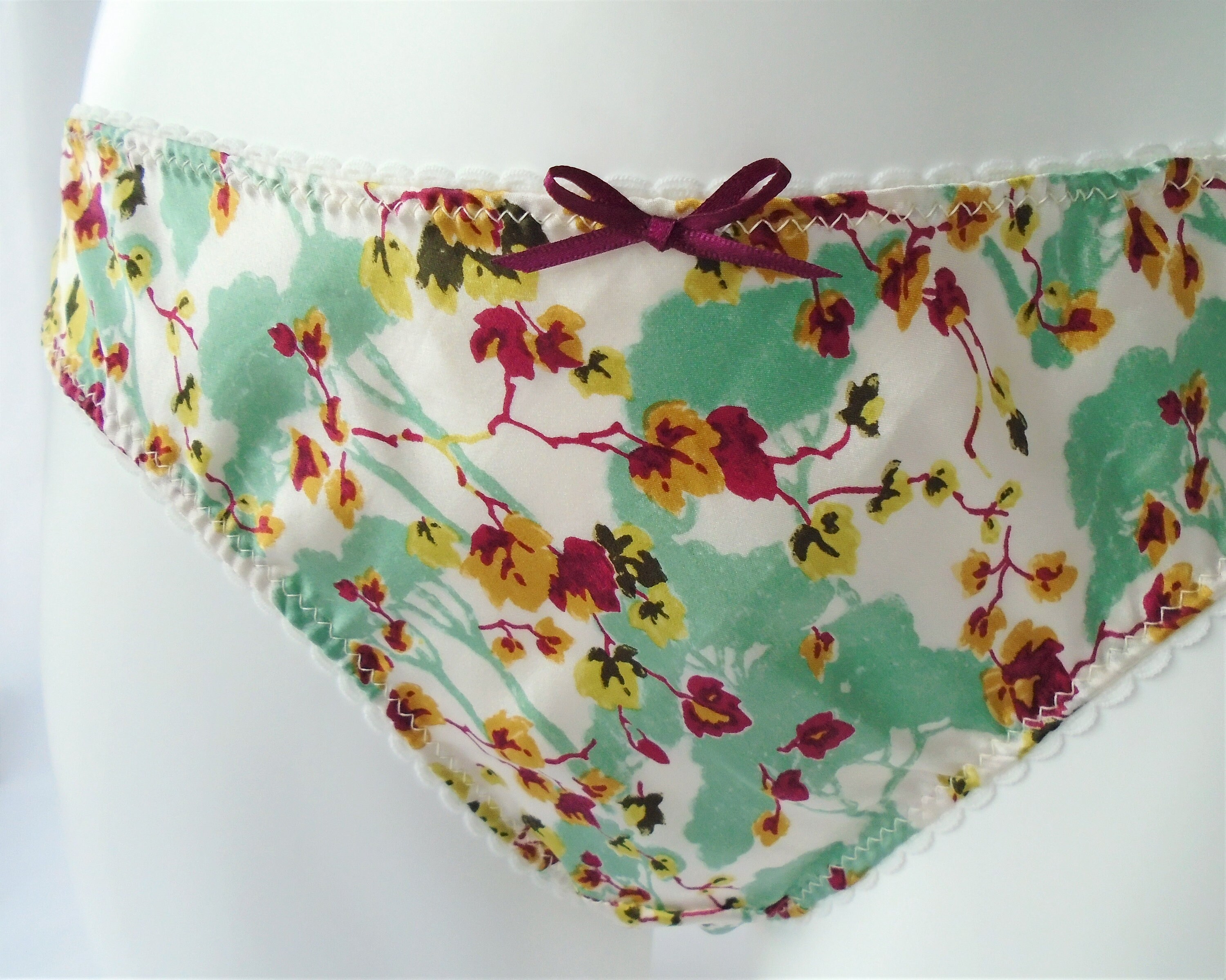 Liberty silk and cream lace knickers silk panties lace Etsy