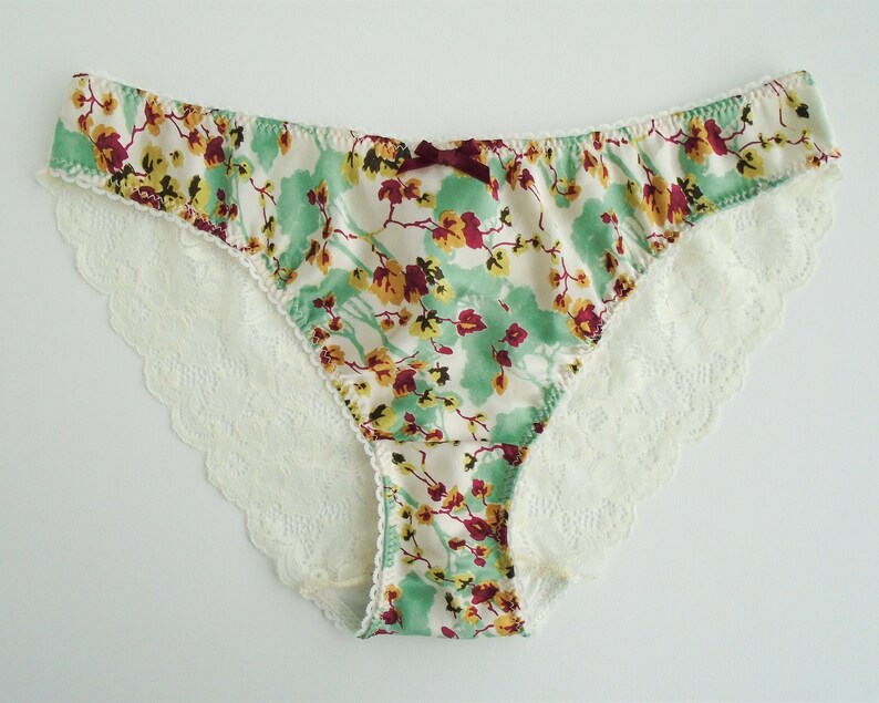 Liberty silk and cream lace knickers silk panties lace Etsy