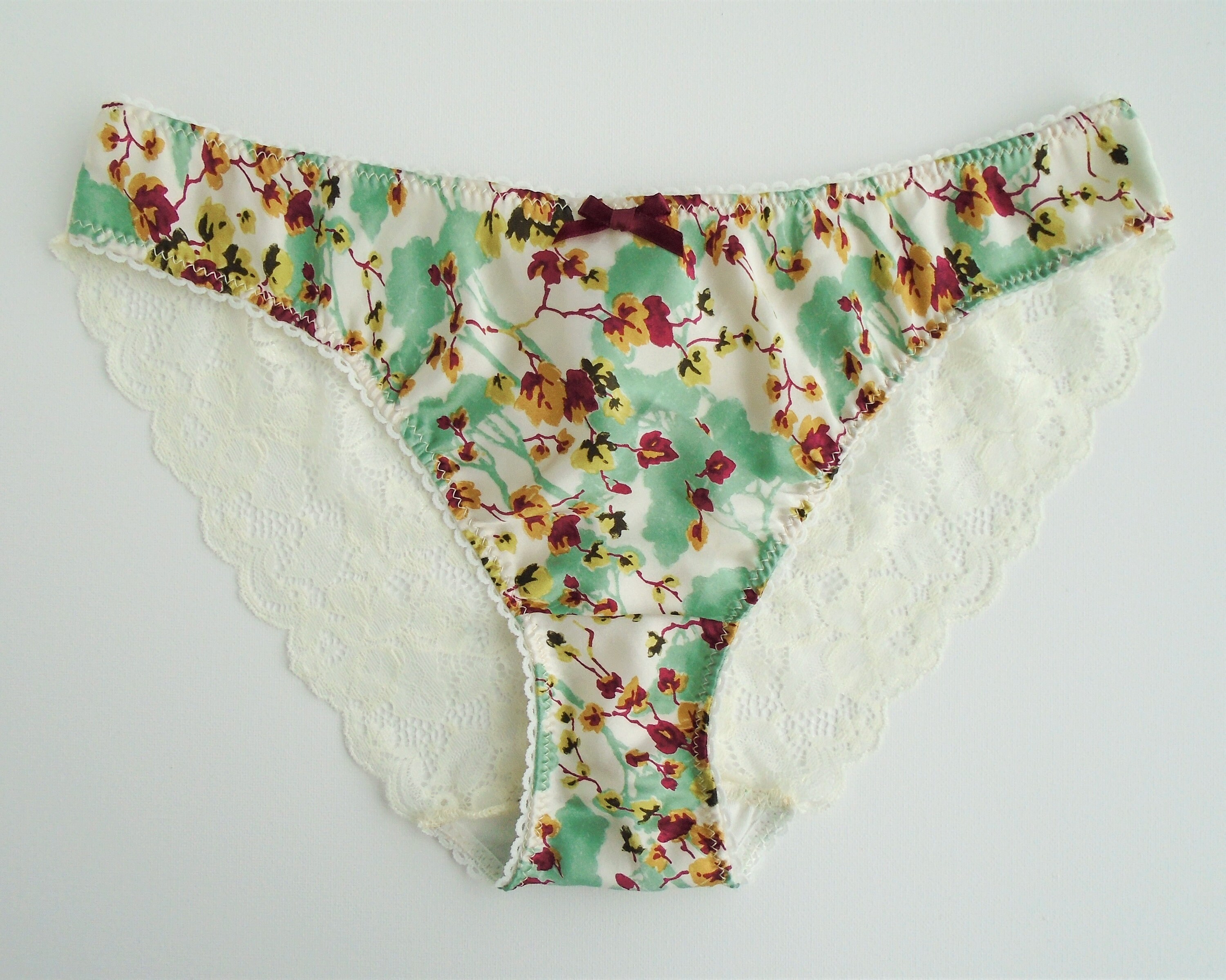 Liberty silk and cream lace knickers silk panties lace Etsy