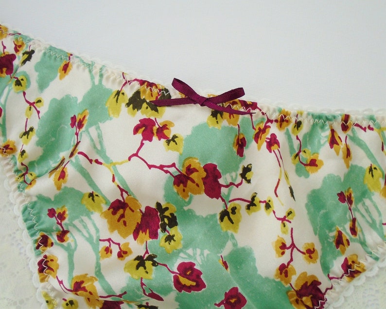 Liberty silk and cream lace knickers silk panties lace Etsy