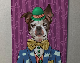 Mr Finnegan - Whimsical Dog Giclee Art Print *Unframed*