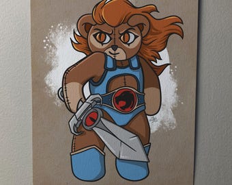 Thundercat Bear - Retro Cartoon Inspired Bear Giclee Art Print *Unframed