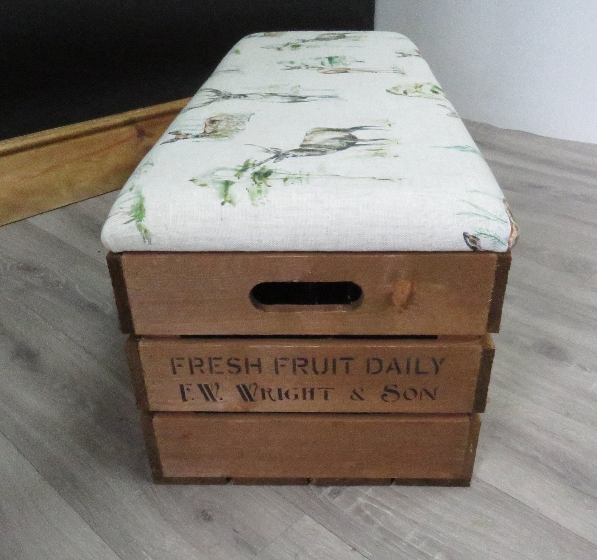 Rustic Storage Seat Box/Toy Box/Log Box/Shoe Box/Ottoman with Etsy