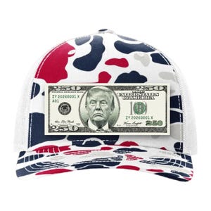 250 Dollar Bill Patriotic Novelty Hat | 1776–2026 Commemorative Patch Hat