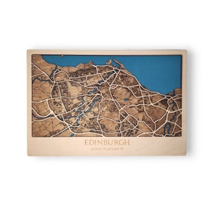 Plan de la ville d'Écosse, Édimbourg, Glasgow, art détaillé du paysage urbain