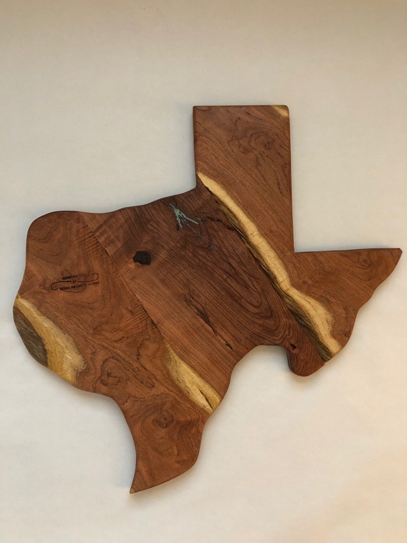 Texas Charcuterie Board with Turquoise Epoxy Filler Etsy