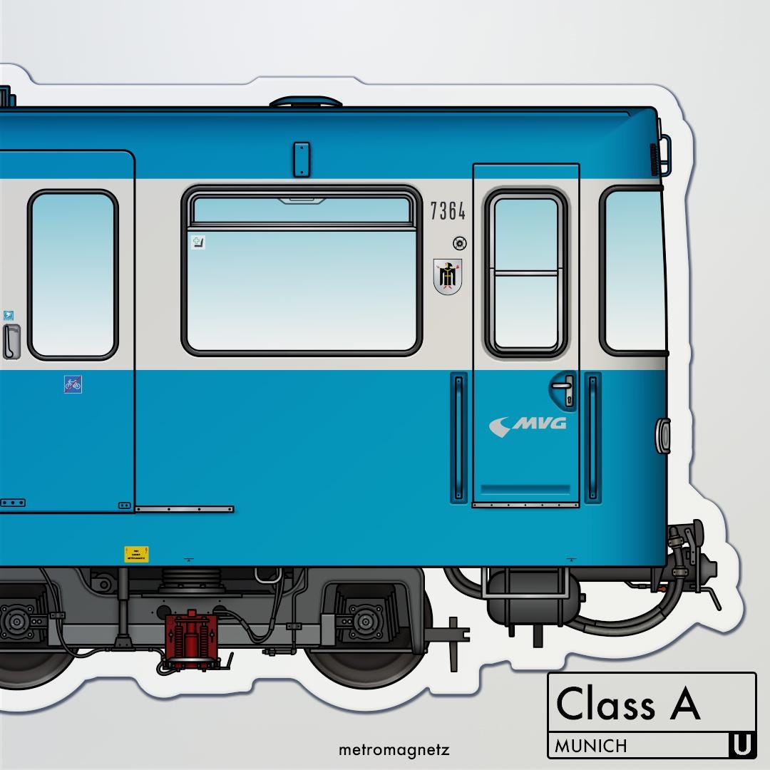 Munich Class A Ubahn magnet