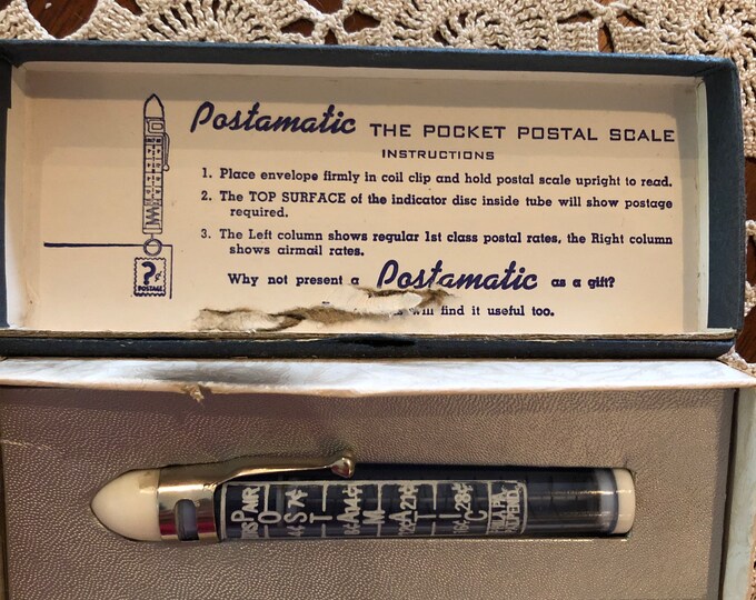 Postamatic Pocket Postal Scale, Circa 1950, Blue Etsy