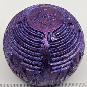 Gypsum Reims Spherical Finger Labyrinth -  Meditation Prayer Art, Stress PTSD ADD ADHD Anxiety Activity, Fidget Focus Tool#A1.1